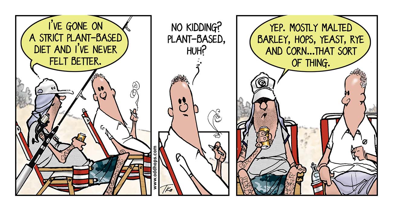 Man is on a plant-based diet that has all the ingredients in beer and whiskey.